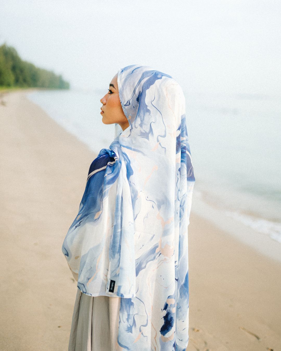 Ocean Dream Printed Viscose Hijab