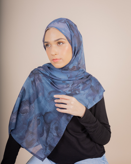 Floral Oasis Printed Viscose Hijab