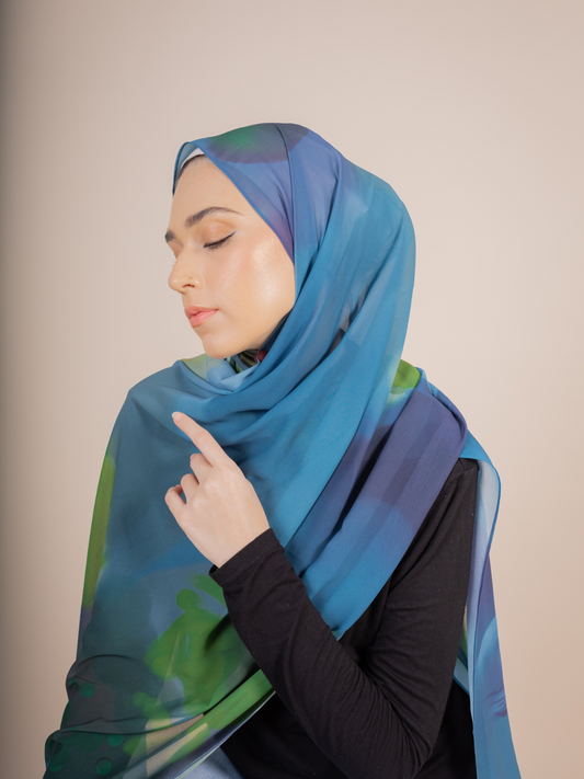 Tropical Breeze Printed Chiffon Hijab