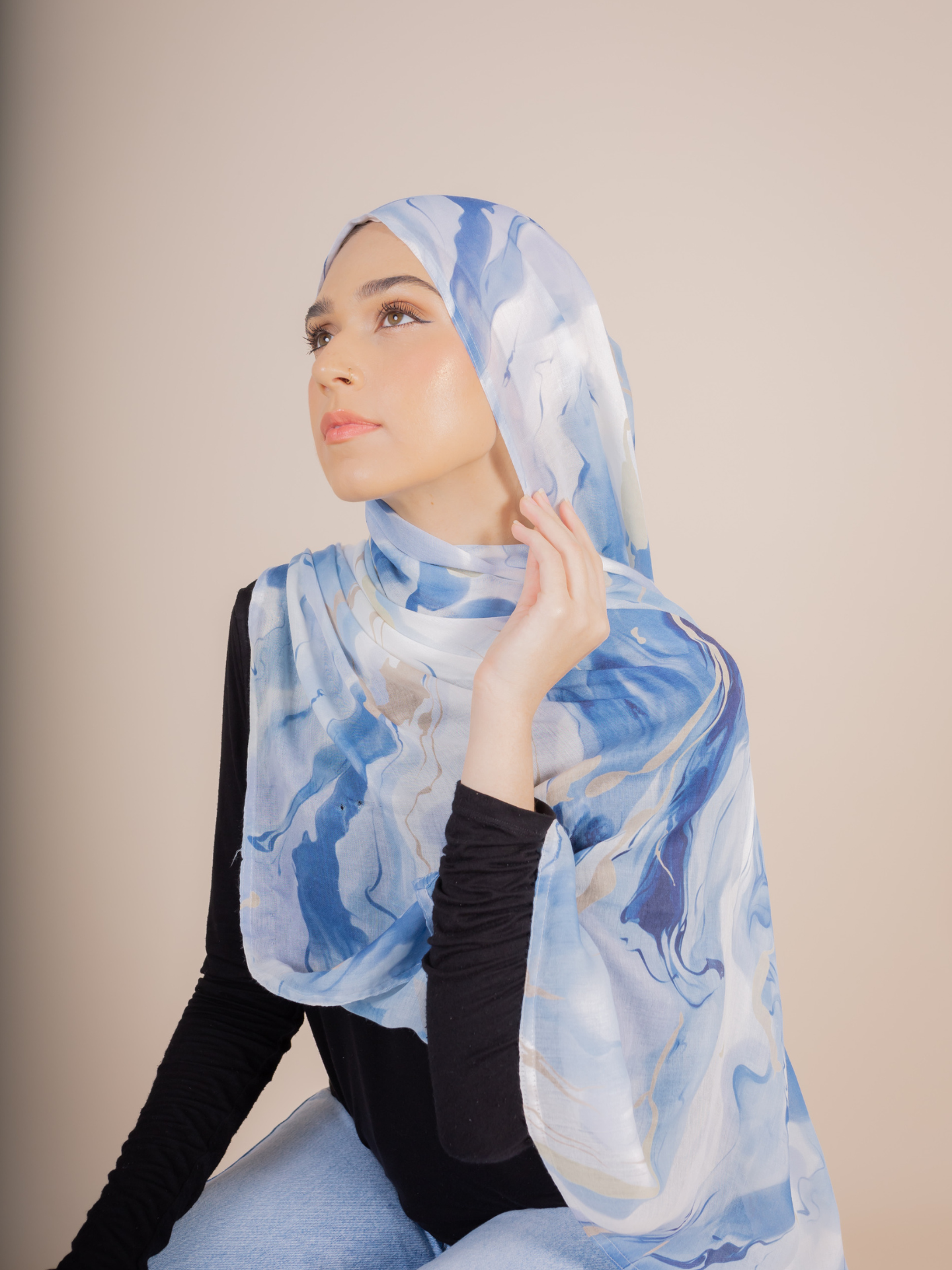 Ocean Dream Printed Viscose Hijab