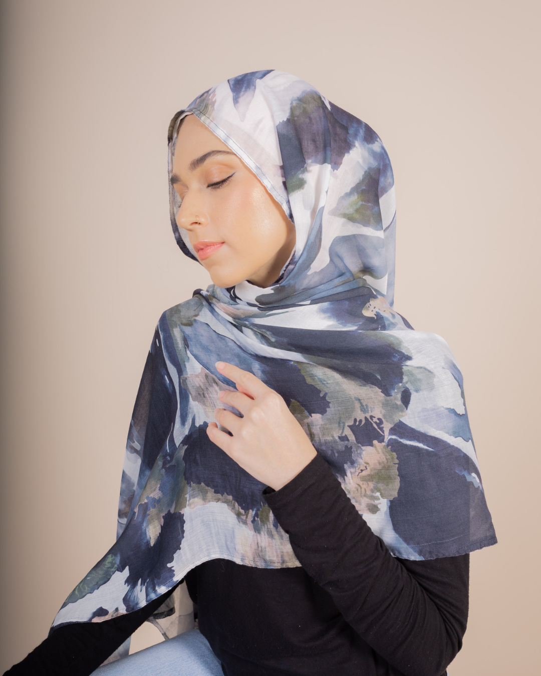 Pebble Beach Printed Viscose Hijab